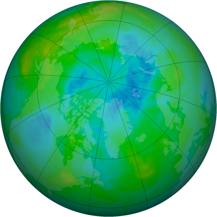 Arctic ozone map for 09 September 1981